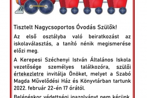 Tisztelt Nagycsoportos Óvodás Szülők!